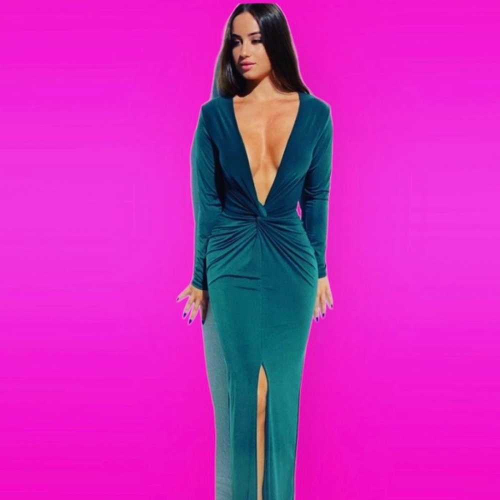 V neck Maxi Dress